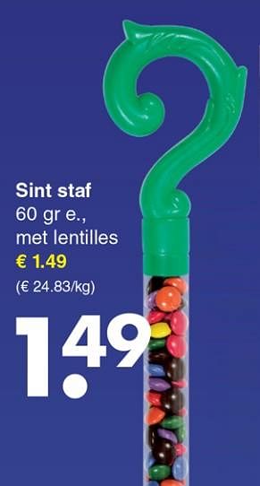 Promoties Sint staf - Huismerk - Wibra - Geldig van 05/11/2018 tot 17/11/2018 bij Wibra