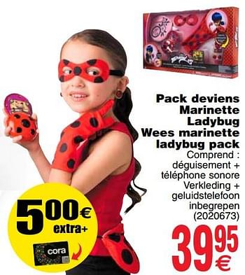 Promoties Pack deviens marinette ladybug wees marinette ladybug pack - Huismerk - Cora - Geldig van 06/11/2018 tot 19/11/2018 bij Cora