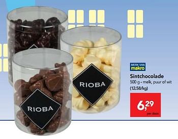 Promoties Sintchocolade - Rioba - Geldig van 07/11/2018 tot 20/11/2018 bij Makro