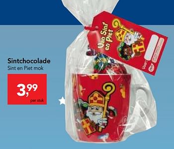 Promoties Sintchocolade sint en piet mok - Huismerk - Makro - Geldig van 07/11/2018 tot 20/11/2018 bij Makro