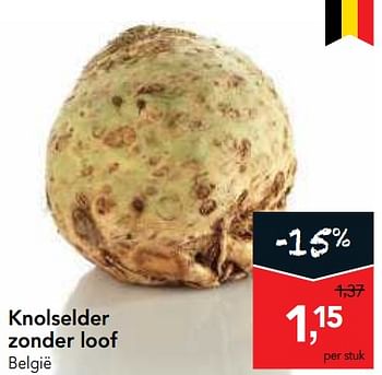 Promoties Knolselder zonder loof - Huismerk - Makro - Geldig van 07/11/2018 tot 20/11/2018 bij Makro