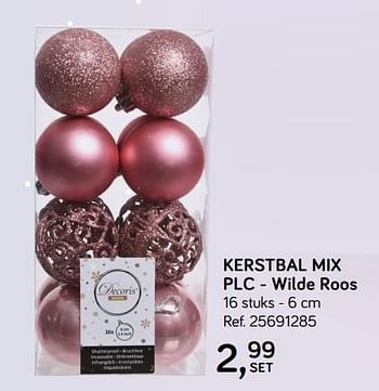 Promoties Kerstbal mix plc - wilde roos - Huismerk - Supra Bazar - Geldig van 06/11/2018 tot 11/12/2018 bij Supra Bazar