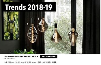 Promoties Decoratieve led filament lampen - Huismerk - Zelfbouwmarkt - Geldig van 06/11/2018 tot 03/12/2018 bij Zelfbouwmarkt