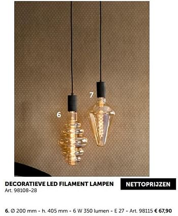 Promoties Decoratieve led filament lampen - Huismerk - Zelfbouwmarkt - Geldig van 06/11/2018 tot 03/12/2018 bij Zelfbouwmarkt