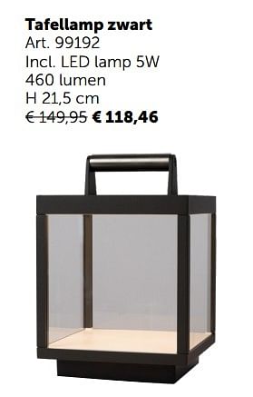 Promoties Tuin tafellamp zwart - Huismerk - Zelfbouwmarkt - Geldig van 06/11/2018 tot 03/12/2018 bij Zelfbouwmarkt