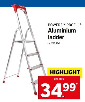 Promotions Aluminium ladder - PowerFix - Valide de 12/11/2018 à 17/11/2018 chez Lidl