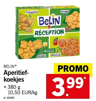Promoties Aperitiefkoekjes - Belin - Geldig van 12/11/2018 tot 17/11/2018 bij Lidl