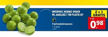 Promoties Fairtradelimoenen - Huismerk - Lidl - Geldig van 12/11/2018 tot 17/11/2018 bij Lidl