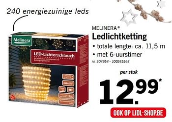 Promoties Ledlichtketting - Melinera - Geldig van 12/11/2018 tot 17/11/2018 bij Lidl