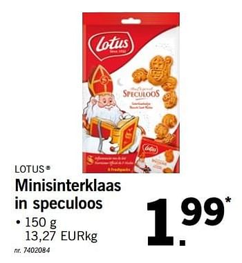 Promoties Minisinterklaas in speculoos - Lotus Bakeries - Geldig van 12/11/2018 tot 17/11/2018 bij Lidl
