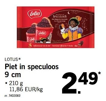 Promoties Piet in speculoos - Lotus Bakeries - Geldig van 12/11/2018 tot 17/11/2018 bij Lidl
