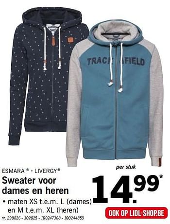 Promoties Sweater voor dames en heren - Esmara - Geldig van 12/11/2018 tot 17/11/2018 bij Lidl