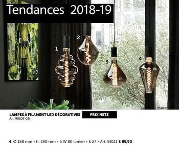 Promotions Lampes à filament led décoratives - Produit maison - Zelfbouwmarkt - Valide de 06/11/2018 à 03/12/2018 chez Zelfbouwmarkt