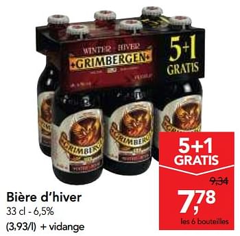 Promotions Bière d`hiver - Grimbergen - Valide de 07/11/2018 à 20/11/2018 chez Makro