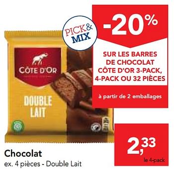Promotions Chocolat - Cote D'Or - Valide de 07/11/2018 à 20/11/2018 chez Makro