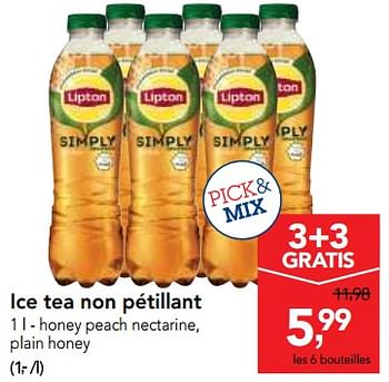 Promoties Ice tea non pétillant - Lipton - Geldig van 07/11/2018 tot 20/11/2018 bij Makro
