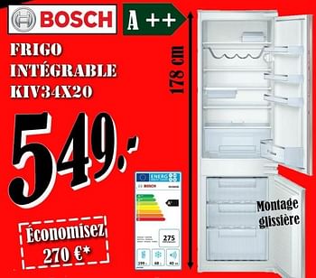 Promotions Bosch frigo integrable kil34x20 - Bosch - Valide de 01/11/2018 à 30/11/2018 chez Electro Zschau