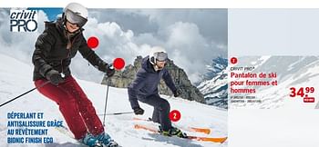 Promotions Pantalon de ski pour femmes et hommes - Crivit - Valide de 12/11/2018 à 17/11/2018 chez Lidl