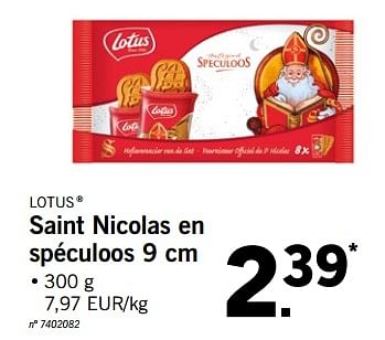Promotions Saint nicolas en spéculoos - Lotus Bakeries - Valide de 12/11/2018 à 17/11/2018 chez Lidl