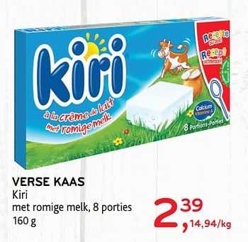 Promotions Verse kaas kiri met romige melk - KIRI - Valide de 07/11/2018 à 20/11/2018 chez Alvo