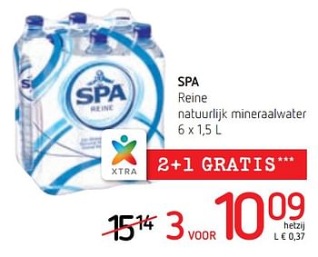 Promoties Spa reine natuurlijk mineraalwater - Spa - Geldig van 08/11/2018 tot 21/11/2018 bij Spar (Colruytgroup)