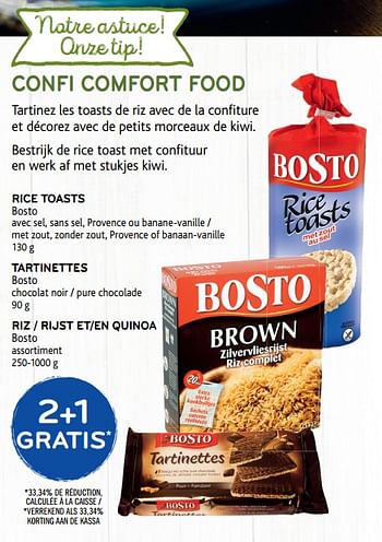 Promotions Rice toasts bosto - Bosto - Valide de 07/11/2018 à 20/11/2018 chez Alvo