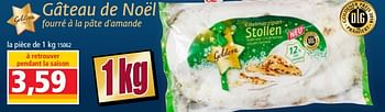 Promoties Gâteau de noël fourré à la pâte d`amande - Goldora - Geldig van 07/11/2018 tot 13/11/2018 bij Norma