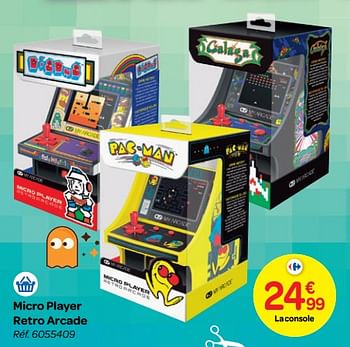 Promotions Micro player retro arcade - Produit maison - Carrefour  - Valide de 24/10/2018 à 06/12/2018 chez Carrefour