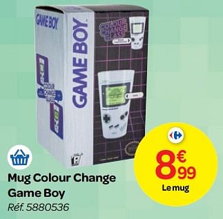 Promotions Mug colour change game boy - Nintendo - Valide de 24/10/2018 à 06/12/2018 chez Carrefour