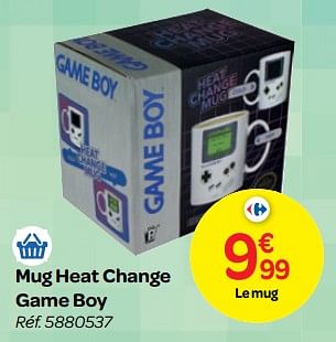 Promotions Mug heat change game boy - Nintendo - Valide de 24/10/2018 à 06/12/2018 chez Carrefour