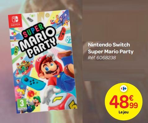 Promotions Nintendo switch super mario party - Nintendo - Valide de 24/10/2018 à 06/12/2018 chez Carrefour