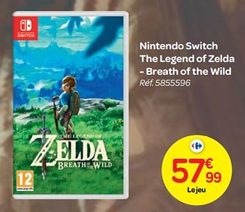 Promotions Nintendo switch the legend of zelda - breath of the wild - Nintendo - Valide de 24/10/2018 à 06/12/2018 chez Carrefour