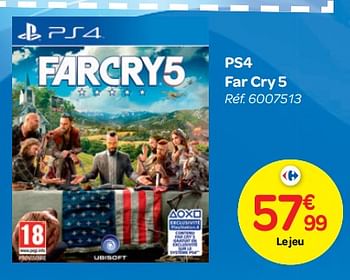Promoties Ps4 far cry 5 - Ubisoft - Geldig van 24/10/2018 tot 06/12/2018 bij Carrefour