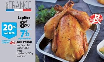 Promoties Poulet rôti - Huismerk - Auchan - Geldig van 07/11/2018 tot 13/11/2018 bij Auchan