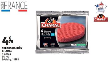Promotions Steaks hachés charal - Charal - Valide de 07/11/2018 à 13/11/2018 chez Auchan Ronq