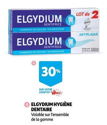 Promotions Elgydium hygiène dentaire - Elgydium - Valide de 07/11/2018 à 24/11/2018 chez Auchan Ronq
