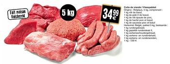 Promotions Colis de viande - vleespakket - Produit maison - Cora - Valide de 06/11/2018 à 12/11/2018 chez Cora