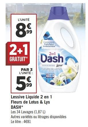 Lessive liquide Dash chez Géant Casino & Casino