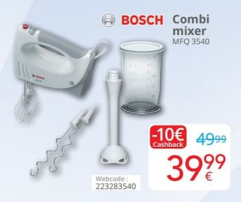 Promoties Bosch combi mixer mfq 3540 - Bosch - Geldig van 29/10/2018 tot 22/11/2018 bij Eldi