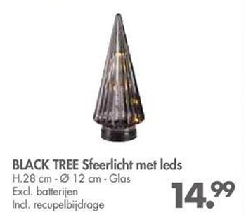 Promoties Black tree sfeerlicht met leds - Huismerk - Casa - Geldig van 29/10/2018 tot 25/11/2018 bij Casa