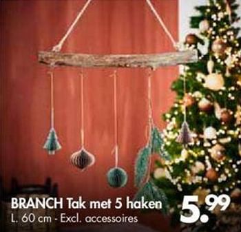 Promoties Branch tak met 5 haken - Huismerk - Casa - Geldig van 29/10/2018 tot 25/11/2018 bij Casa