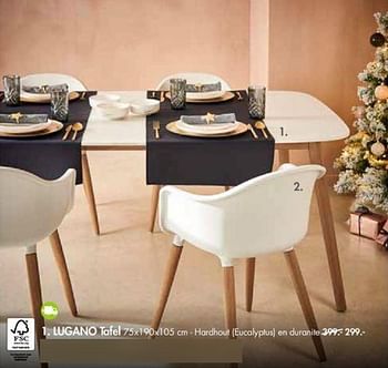 Promotions Lugano tafel - Produit maison - Casa - Valide de 29/10/2018 à 25/11/2018 chez Casa