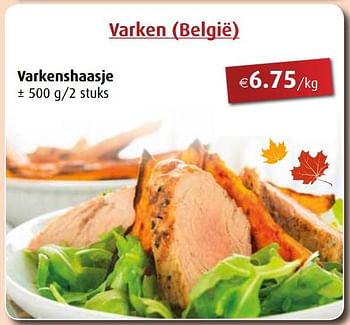 Promotions Varken (belgië) varkenshaasje - Produit Maison - Aronde - Valide de 29/10/2018 à 26/11/2018 chez Aronde