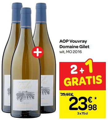 Promoties Aop vouvray domaine gilet - Witte wijnen - Geldig van 07/11/2018 tot 18/11/2018 bij Carrefour