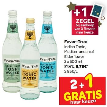 Promoties Indian tonic, mediterranean of elderflower - Fever Tree - Geldig van 07/11/2018 tot 18/11/2018 bij Carrefour