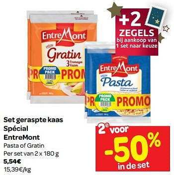 Promoties Set geraspte kaas spécial - Entre Mont - Geldig van 07/11/2018 tot 18/11/2018 bij Carrefour