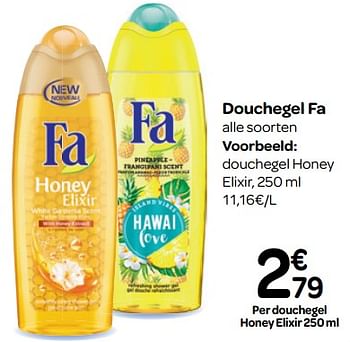 Promoties Douchegel honey elixir - Fa - Geldig van 07/11/2018 tot 18/11/2018 bij Carrefour