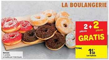 Promotions Donuts - Produit maison - Carrefour  - Valide de 07/11/2018 à 18/11/2018 chez Carrefour