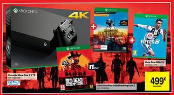 Promoties Xbox one red dead redemption 2 - Microsoft - Geldig van 07/11/2018 tot 18/11/2018 bij Carrefour