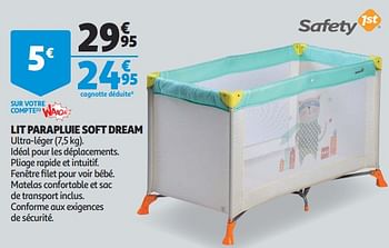Promotion Auchan Ronq Lit Parapluie Soft Dream Safety 1st Bebe Grossesse Valide Jusqua 4 Promobutler